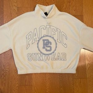 PacSun Collegiate Fleece Funnel Neck Sweatshirt